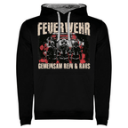 Feuerwehr Hoodie Schwarz <Gemeinsam Rein & Raus>