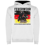 Feuerwehr Hoodie Weiß Kids<Retten löschen Bergen schützen>
