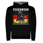 Feuerwehr Hoodie Black Kids<Retten löschen Bergen schützen>