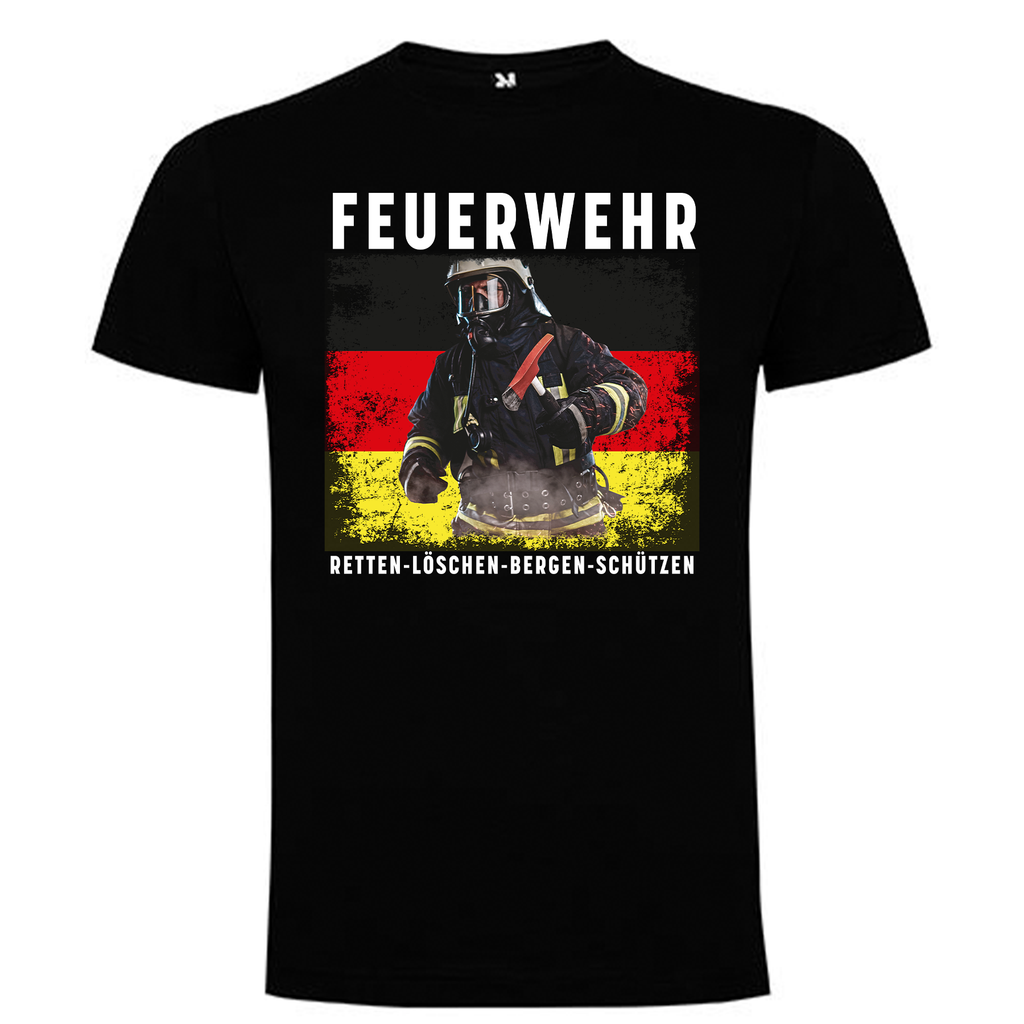 Feuerwehr Shirts Schwarz Kids<Retten - Löschen - Bergen - Schützen>