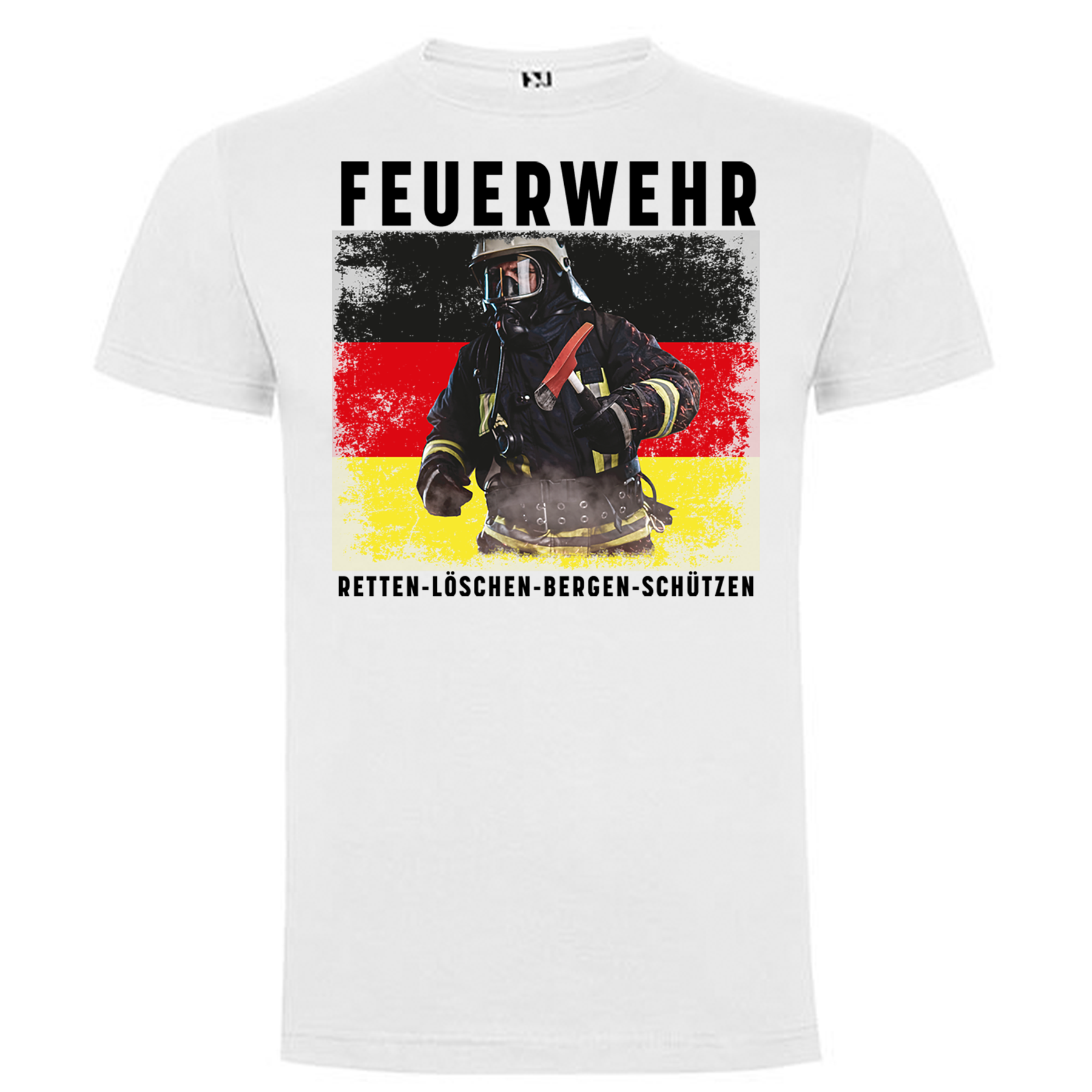 Feuerwehr Shirts Weiß Kids<Retten - Löschen - Bergen - Schützen>