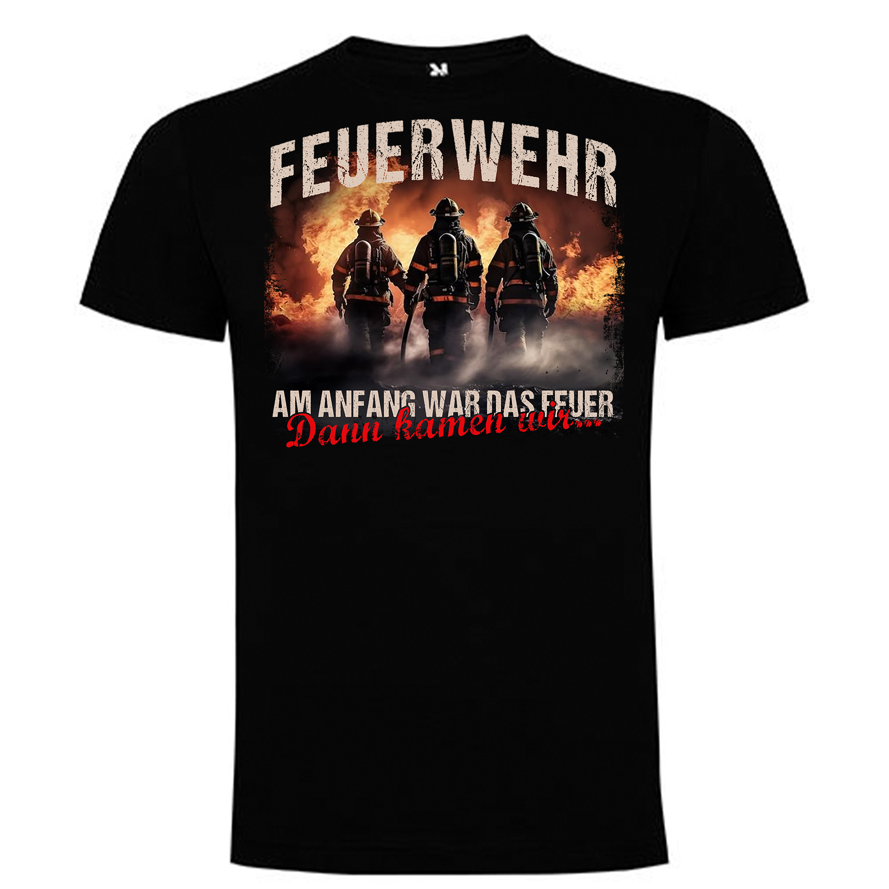 Feuerwehr Shirts Schwarz Kids<Am Anfang war das Feuer>
