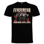 Feuerwehr Shirts Schwarz Kids<Gemeinsam rein - Gemeinsam raus>