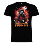 Feuerwehr Shirts Schwarz Kids<Flames won´t stop me>