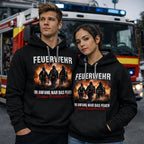 Feuerwehr Hoodie Schwarz<Am Anfang war das Feuer>