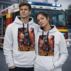 Feuerwehr Hoodie Weiß <Flames Wont Stop Me>
