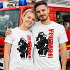 Feuerwehr Shirts Weiß <24 Stunden Feuerwehr 365 Tager>