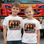Feuerwehr Shirts Weiß Kids<Am Anfang war das Feuer>
