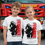 Feuerwehr Shirts Weiß Kids<24Stunden 365Tage Feuerwehr>