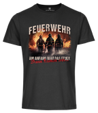 Feuerwehr Shirts Schwarz <Am Anfang war das Feuer>