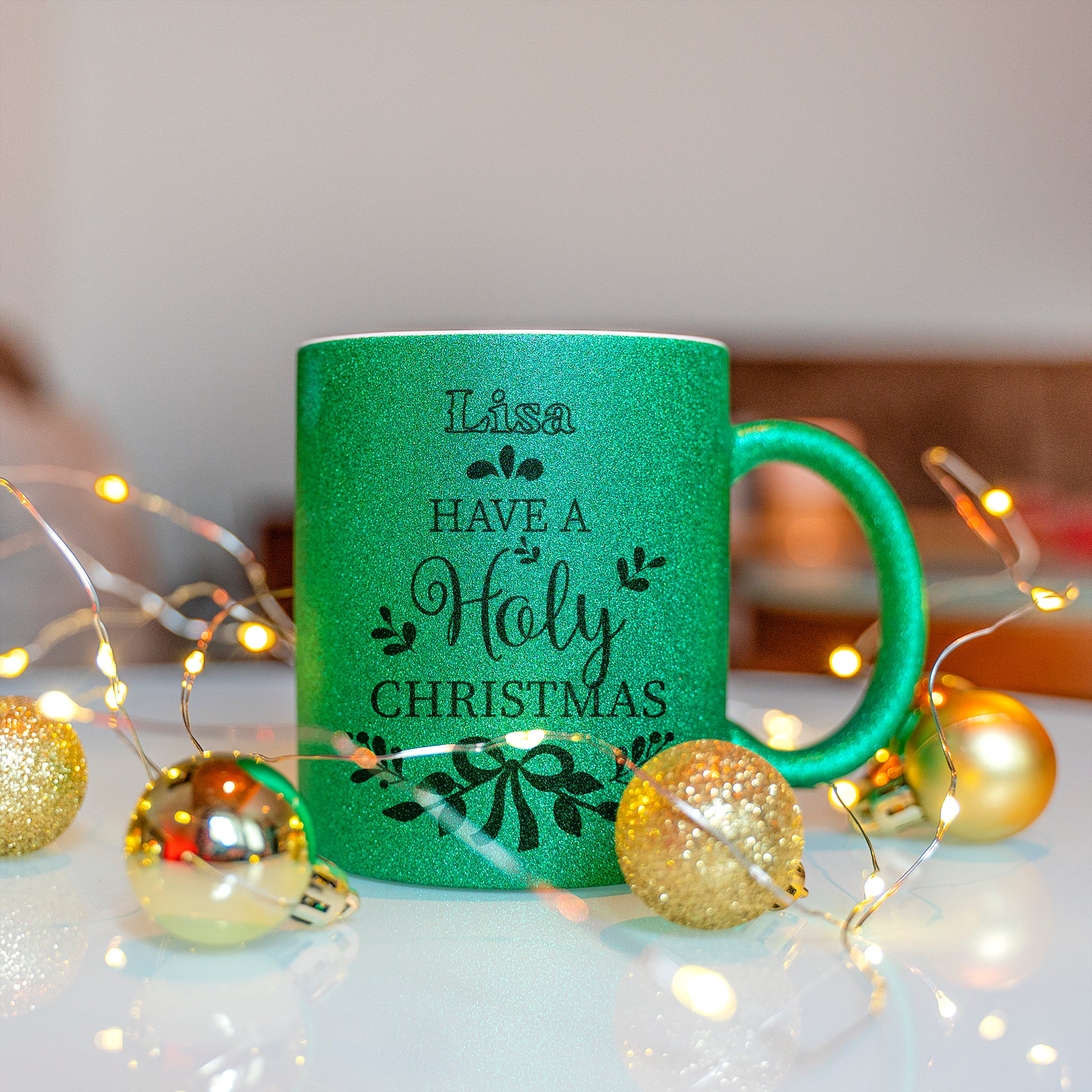 Glitzertasse mit Glitzerpartikeln, Sublistar®-Coating