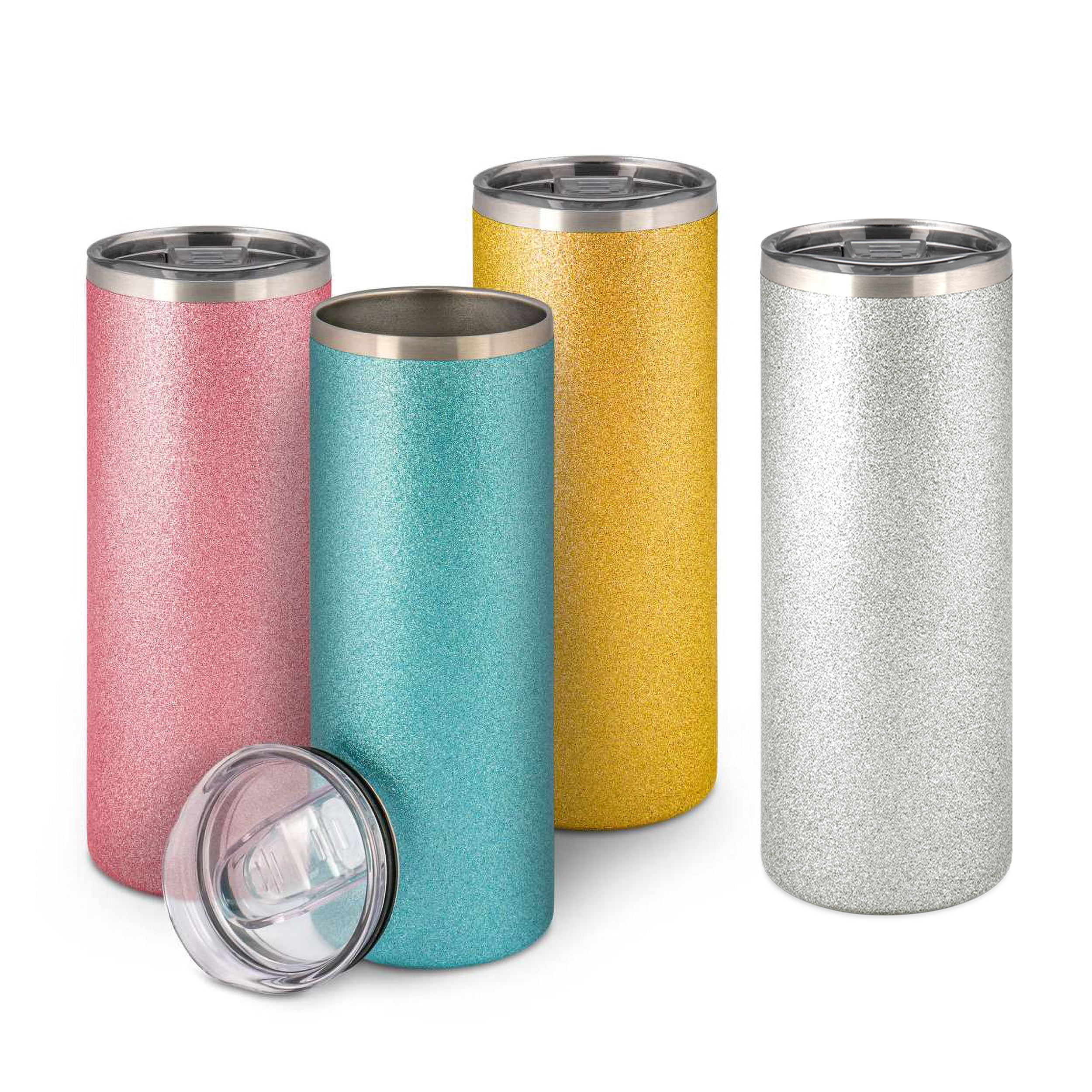 Edelstahl-Thermobecher mit Glitzerpartikeln 580 ml