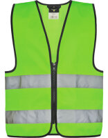 Kids´ Hi-Vis Safety Vest With Front Zipper Aalborg