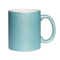 Glitzertasse mit Glitzerpartikeln, Sublistar®-Coating